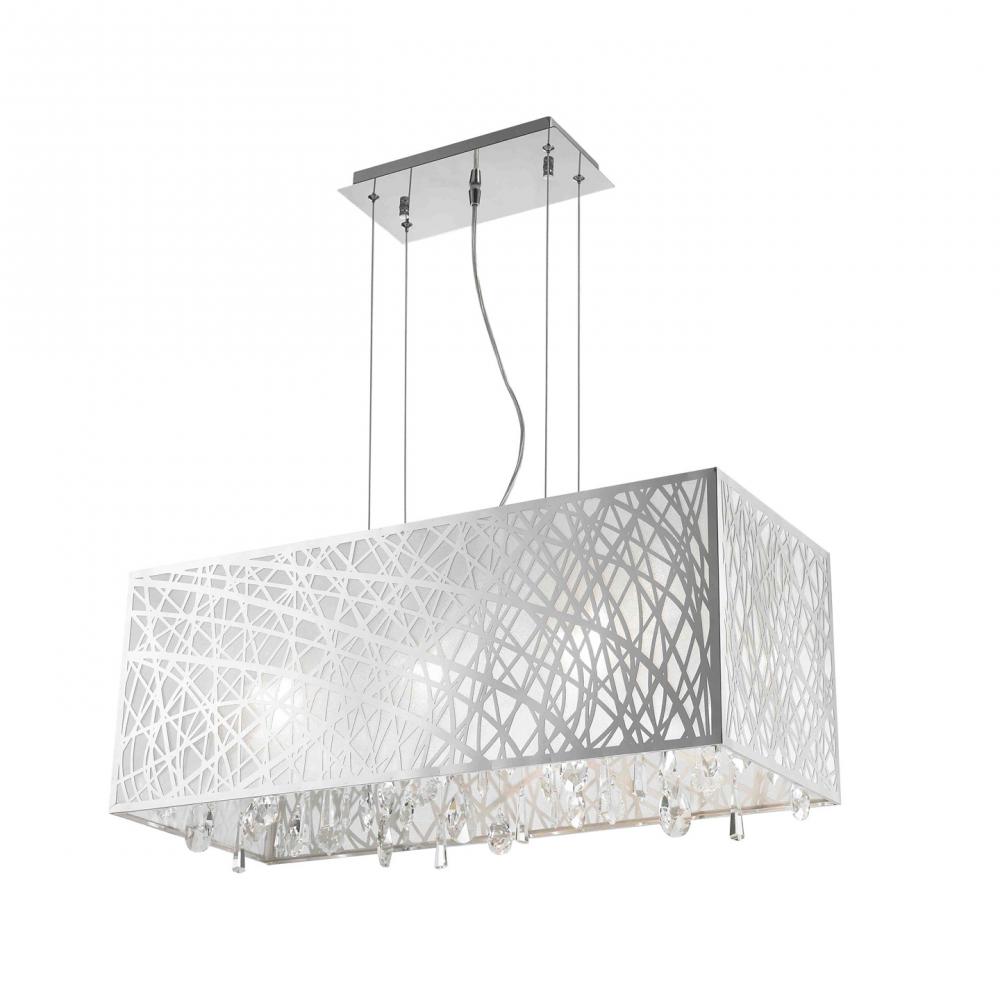 rectangular drum shade chandelier