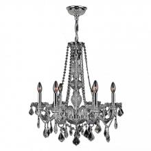 Worldwide Lighting Corp W83105C24-CL - Provence 6-Light Chrome Finish and Clear Crystal Chandelier 24 in. Dia x 28 in. H Large