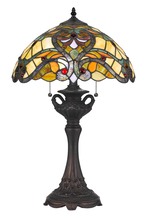 CAL Lighting BO-2796TB - 60W X 2 Tiffany Table Lamp