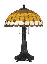 CAL Lighting BO-2797TB - 60W X 2 Tiffany Table Lamp